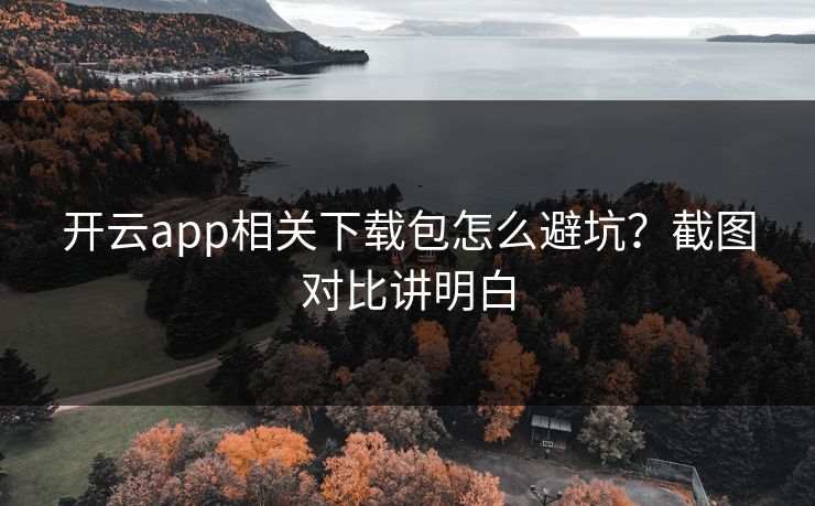 开云app相关下载包怎么避坑？截图对比讲明白